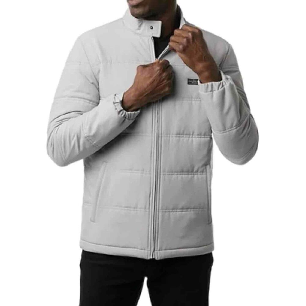 NWT TravisMathew Mens Grey  Interlude Puffer Golf Jacket Full Zip XL